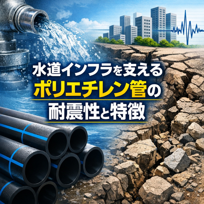 水道インフラを支えるポリエチレン管の耐震性と特徴
